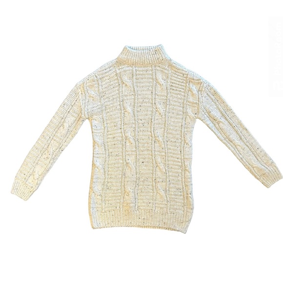 Garage cream colored cable knit long sleeve sweater dress size XS-S - Picture 1 of 15